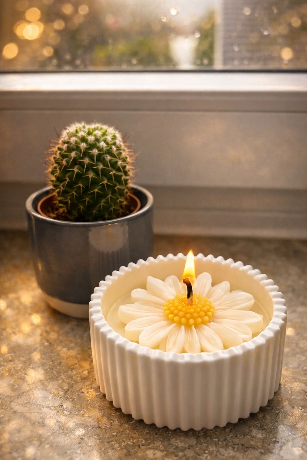 Gänseblümchen Kerze