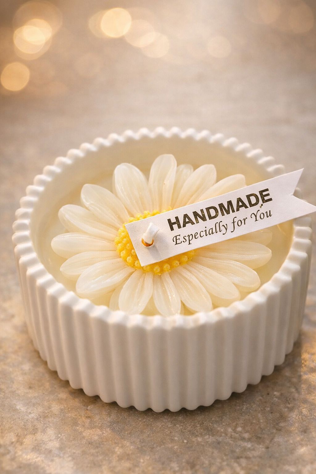 Gänseblümchen Kerze