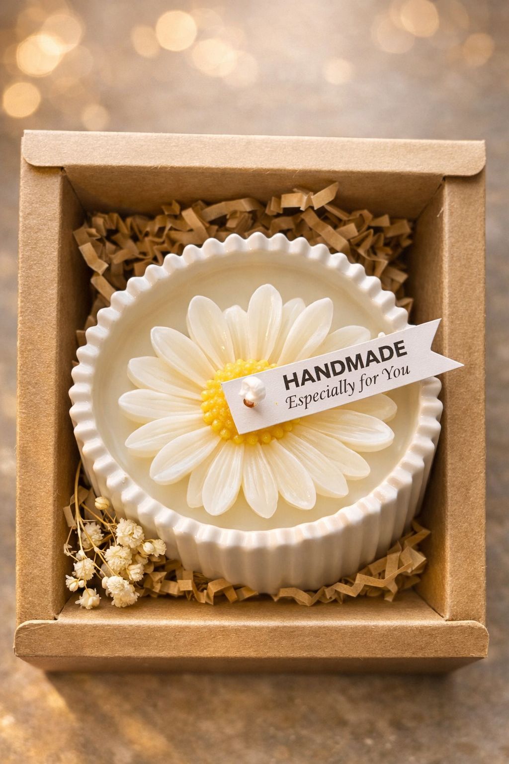 Gänseblümchen Kerze